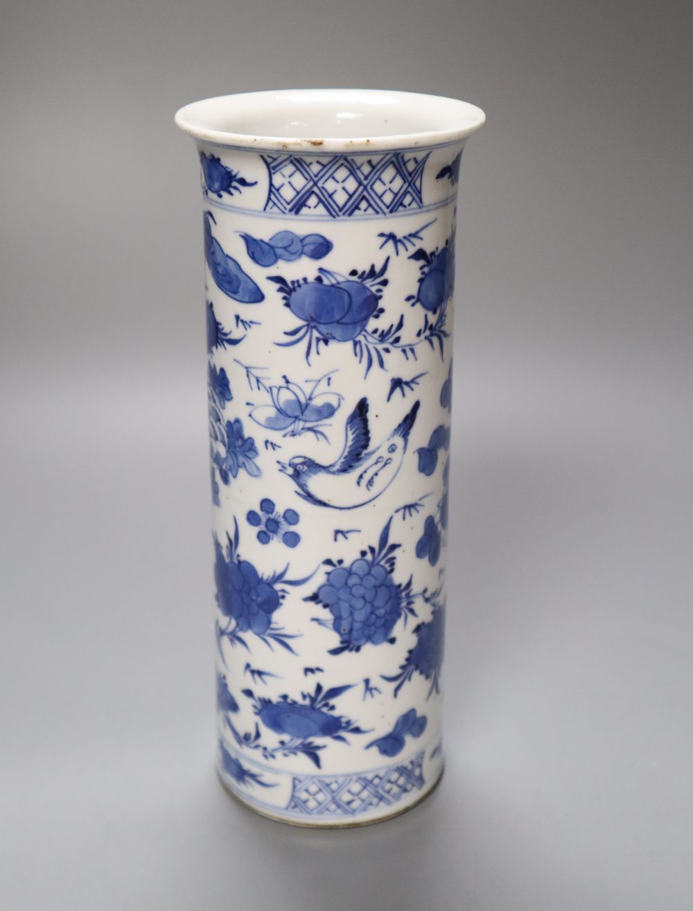 A 19th century Chinese blue and white vase